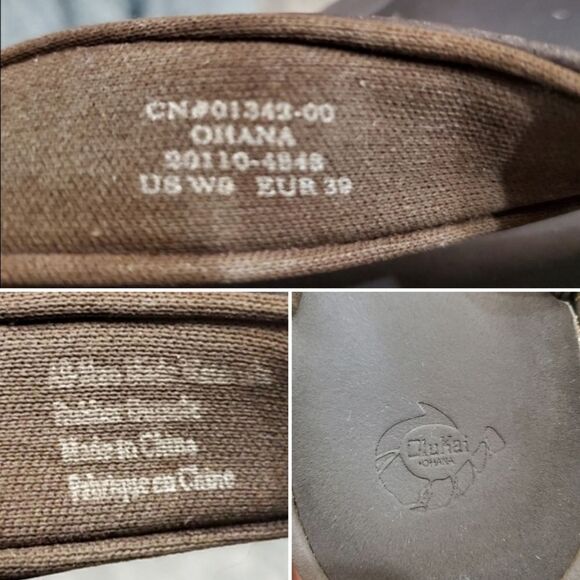 Olukai Ohana Brown Flip Flop Thong Sandals - Picture 7 of 9